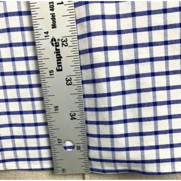 Brooks Brothers Men's Blue & White Plaid 3XLT Non-Iron Stretch Cotton Polo Shirt - Picture 7 of 9